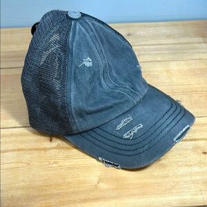 C.C Women’s Distressed Gray Trucker Hat